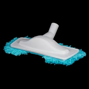 Light Grey With Light Blue Fringe Mophead Nozzle With Dust Fringe - 1 1/4" Neck x 13" Wide