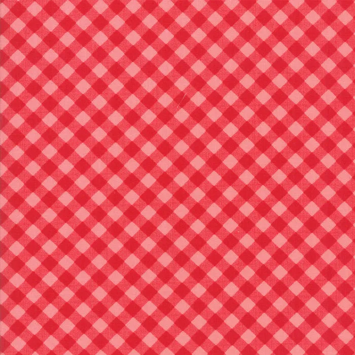 Little Snippets Gingham Red Coral