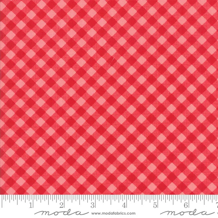 Little Snippets Gingham Red Coral