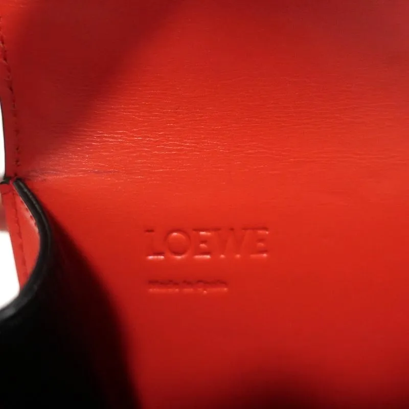 Loewe Barcelona Mini Shoulder Bag Red Leather Crossbody Flap Bag NEW