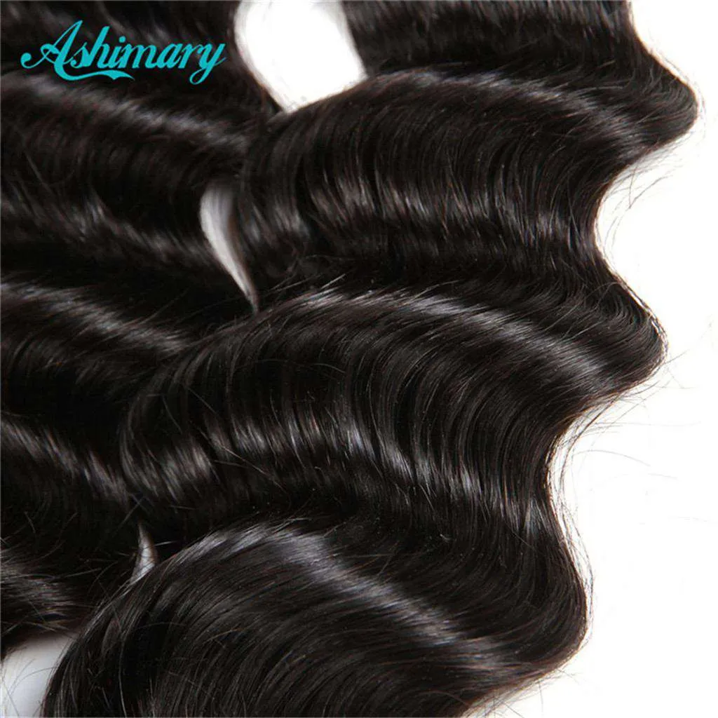 Loose Deep Wave Hair Bundles 9A 100% Human Hair Natural Color