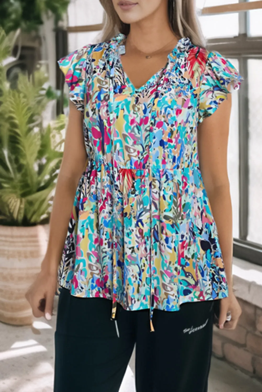 Loose Painted Floral Tee