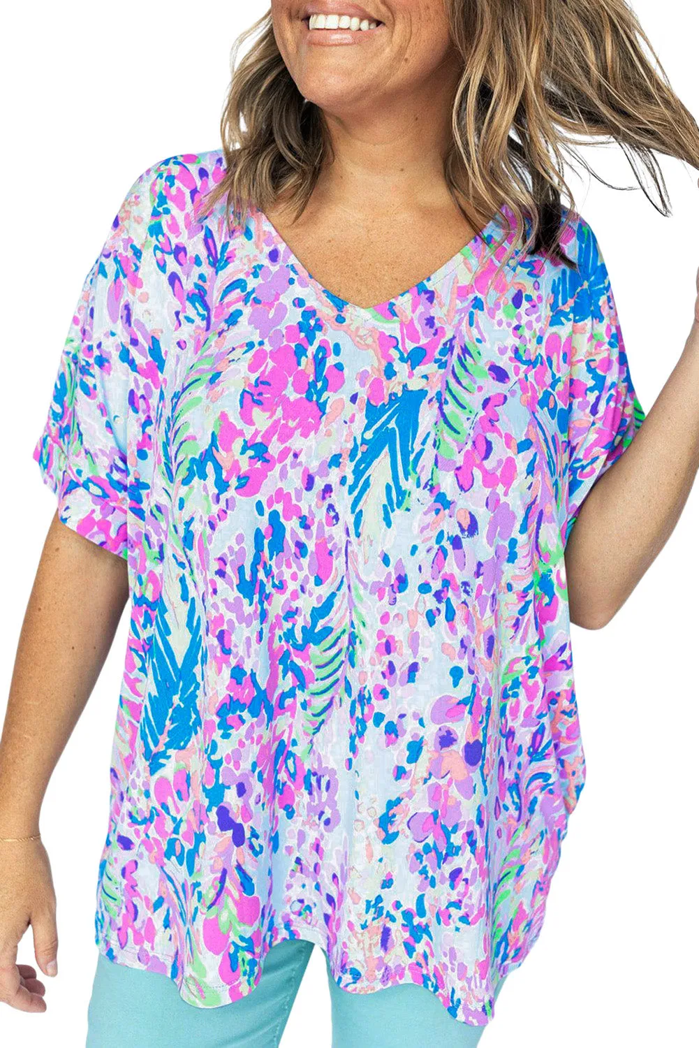 Loose Painted Floral Tee
