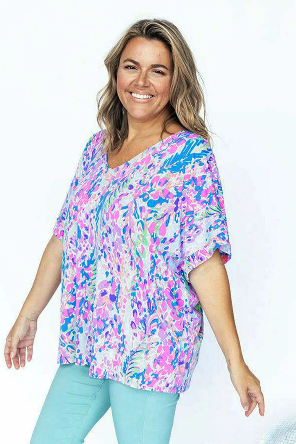 Loose Painted Floral Tee