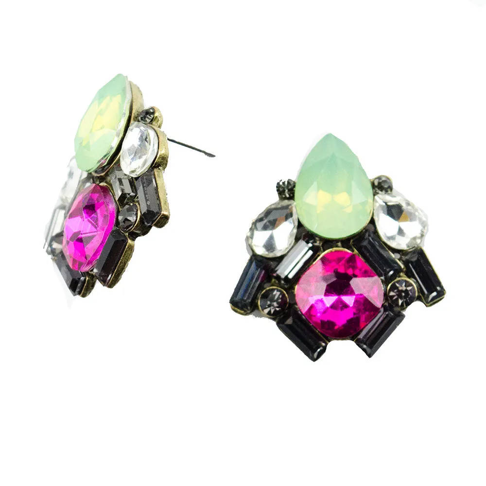 Lorraine Multicolor Rhinestone Studs