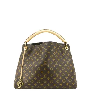 LOUIS VUITTON  Artsy MM Monogram Canvas Hobo Bag Brown