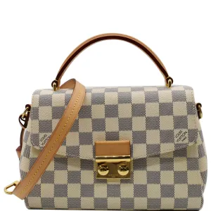 LOUIS VUITTON Croisette Damier Azur Shoulder Crossbody Bag White