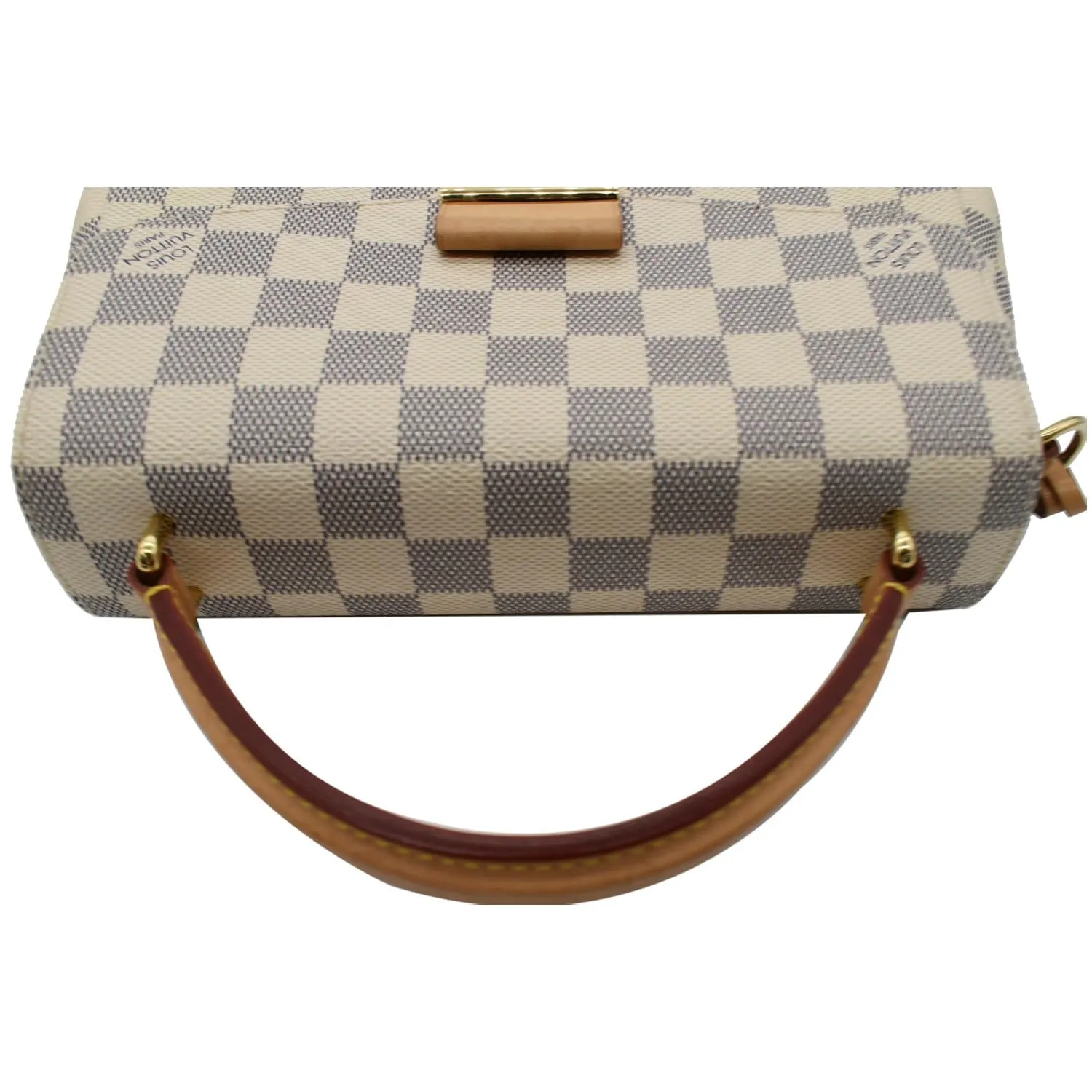 LOUIS VUITTON Croisette Damier Azur Shoulder Crossbody Bag White