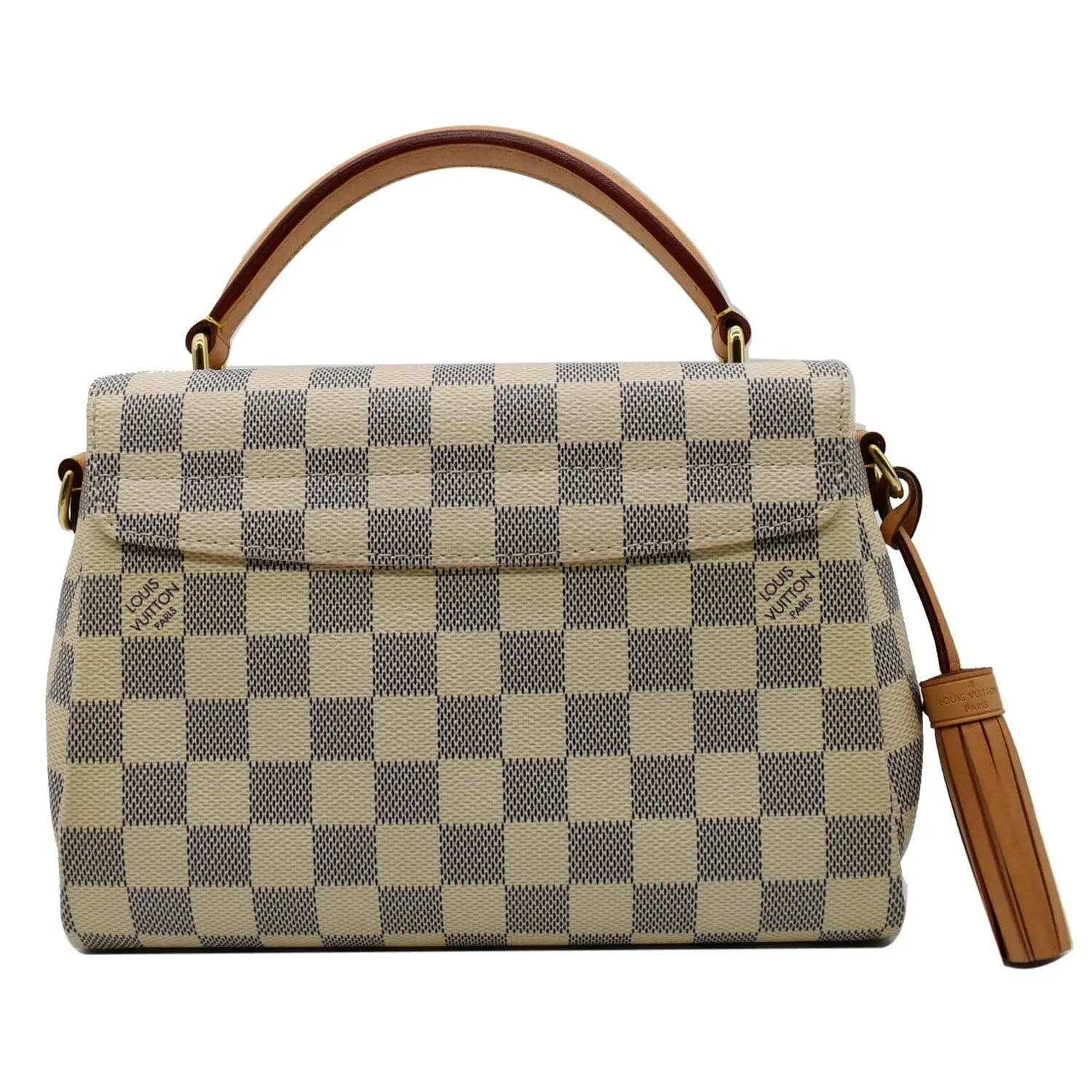 LOUIS VUITTON Croisette Damier Azur Shoulder Crossbody Bag White