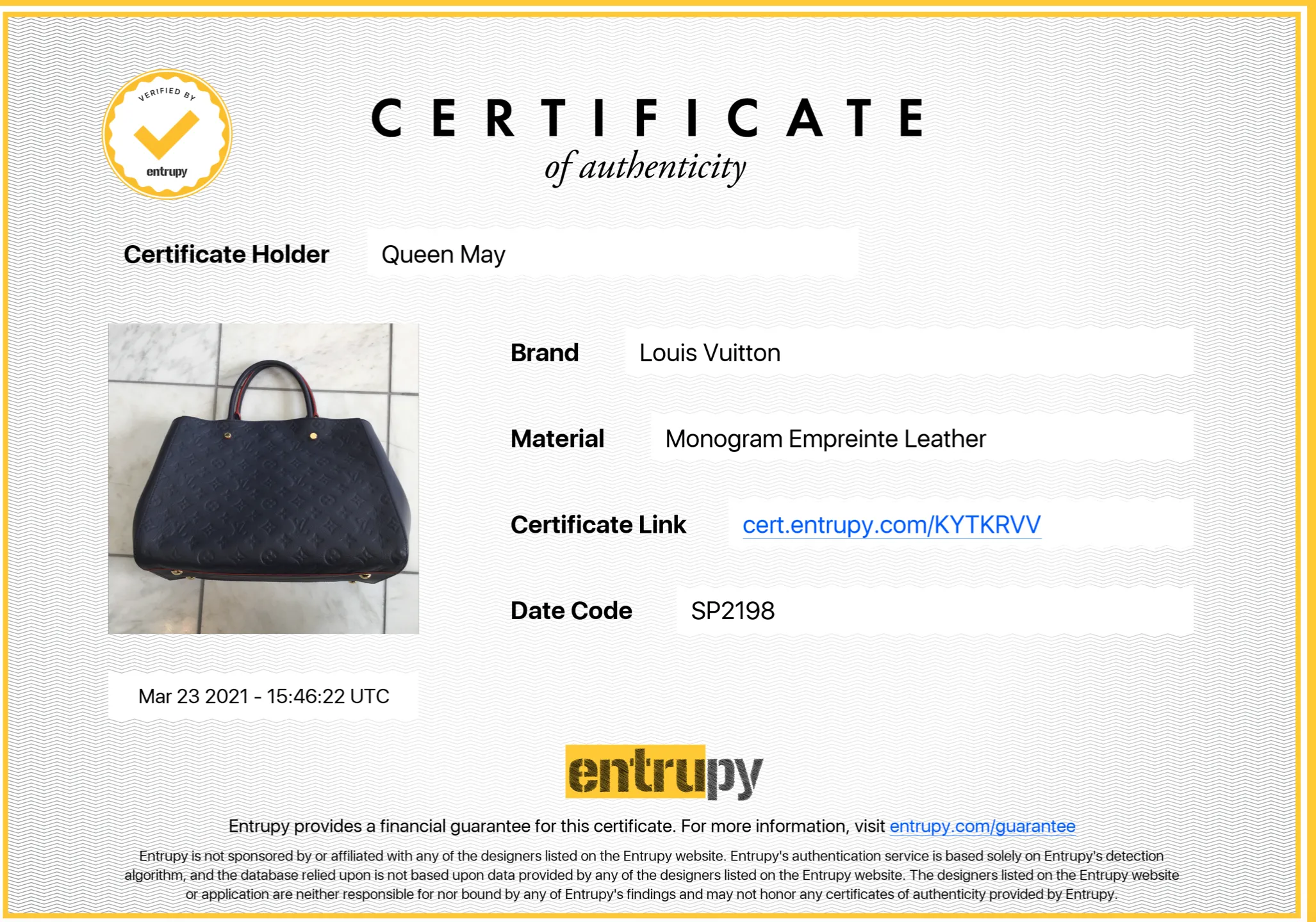 Louis Vuitton Empreinte Montaigne GM