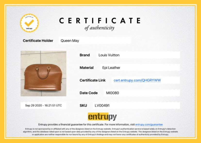 Louis Vuitton Epi Alma PM
