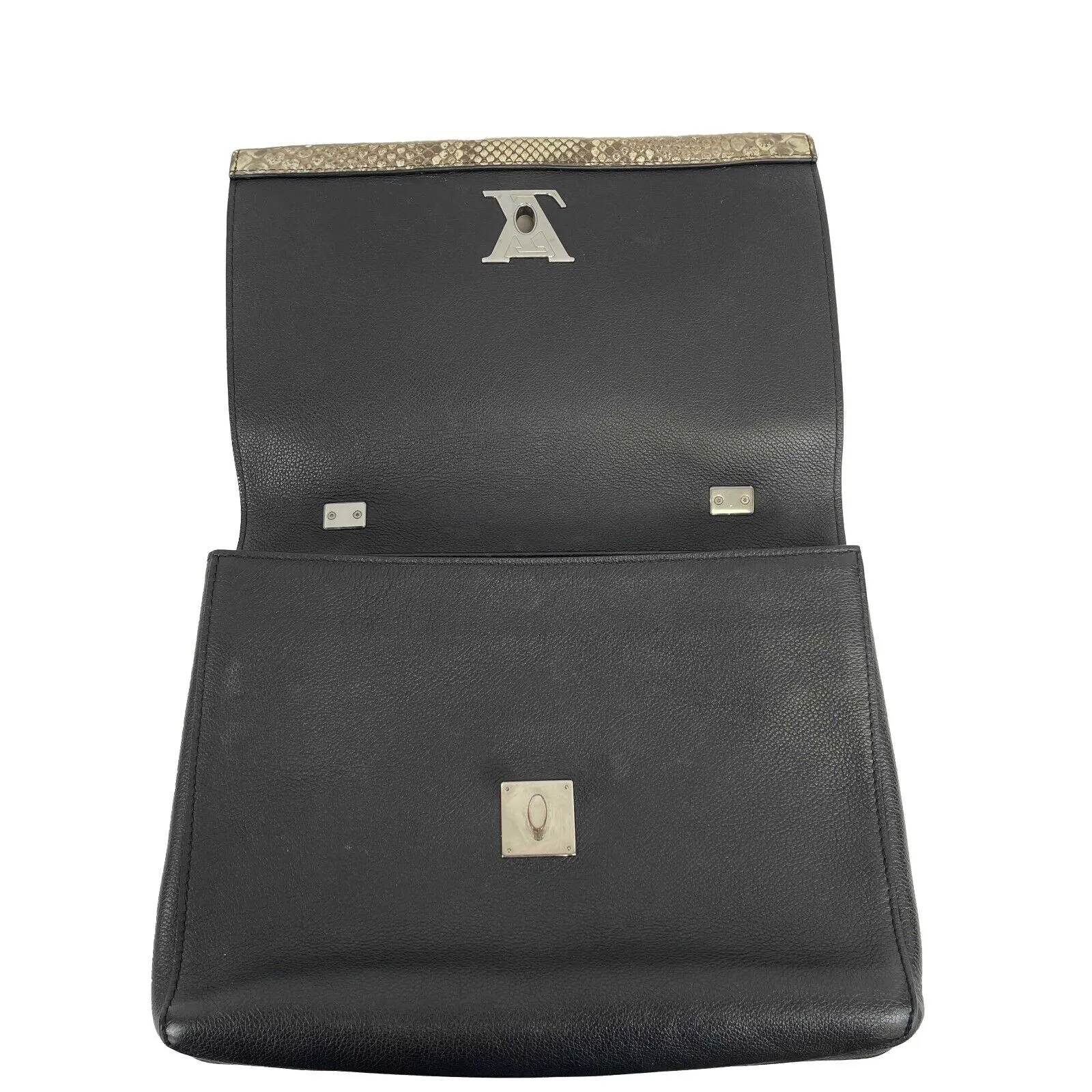 Louis Vuitton - Lockme II Handbag Leather with Python Top Handle / Shoulder Bag