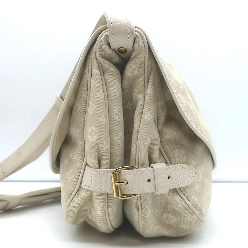 Louis Vuitton Mini Lin Saumur 30 Crossbody Bag Ecru Monogram Canvas