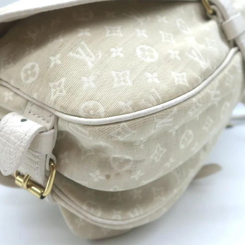 Louis Vuitton Mini Lin Saumur 30 Crossbody Bag Ecru Monogram Canvas