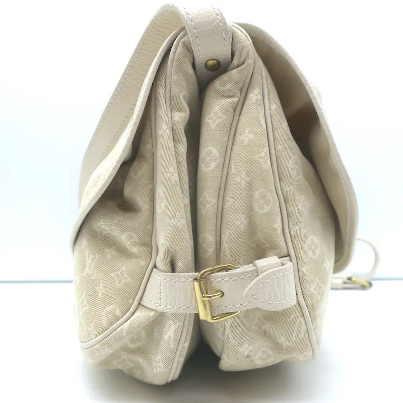 Louis Vuitton Mini Lin Saumur 30 Crossbody Bag Ecru Monogram Canvas