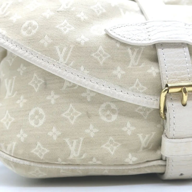 Louis Vuitton Mini Lin Saumur 30 Crossbody Bag Ecru Monogram Canvas