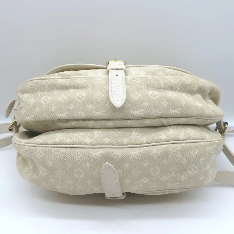 Louis Vuitton Mini Lin Saumur 30 Crossbody Bag Ecru Monogram Canvas