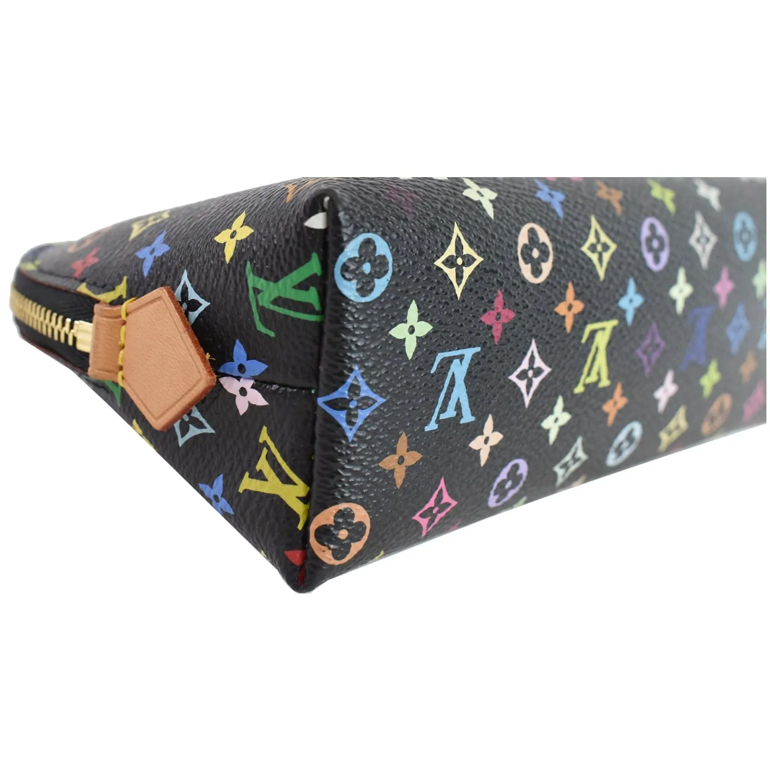 LOUIS VUITTON Monogram Multicolor Pochette Cosmetic Pouch Black