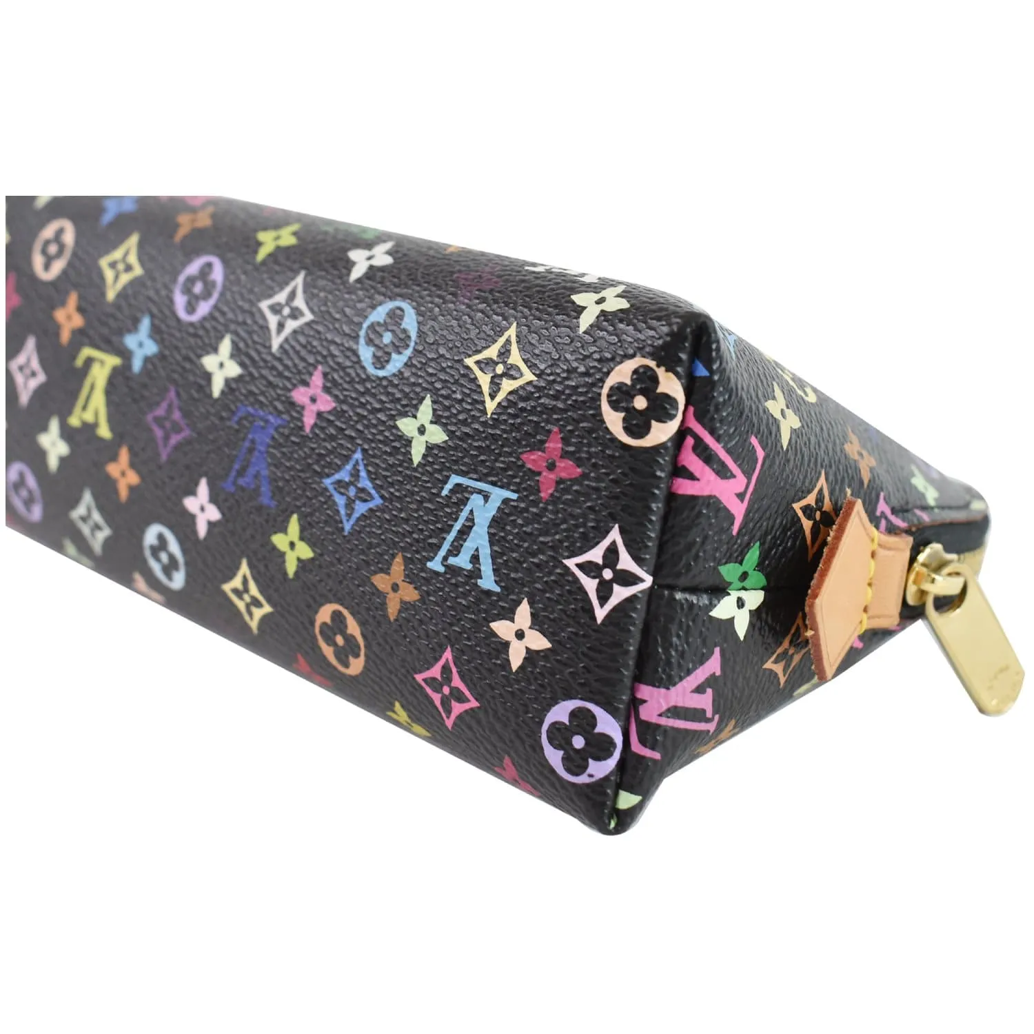 LOUIS VUITTON Monogram Multicolor Pochette Cosmetic Pouch Black