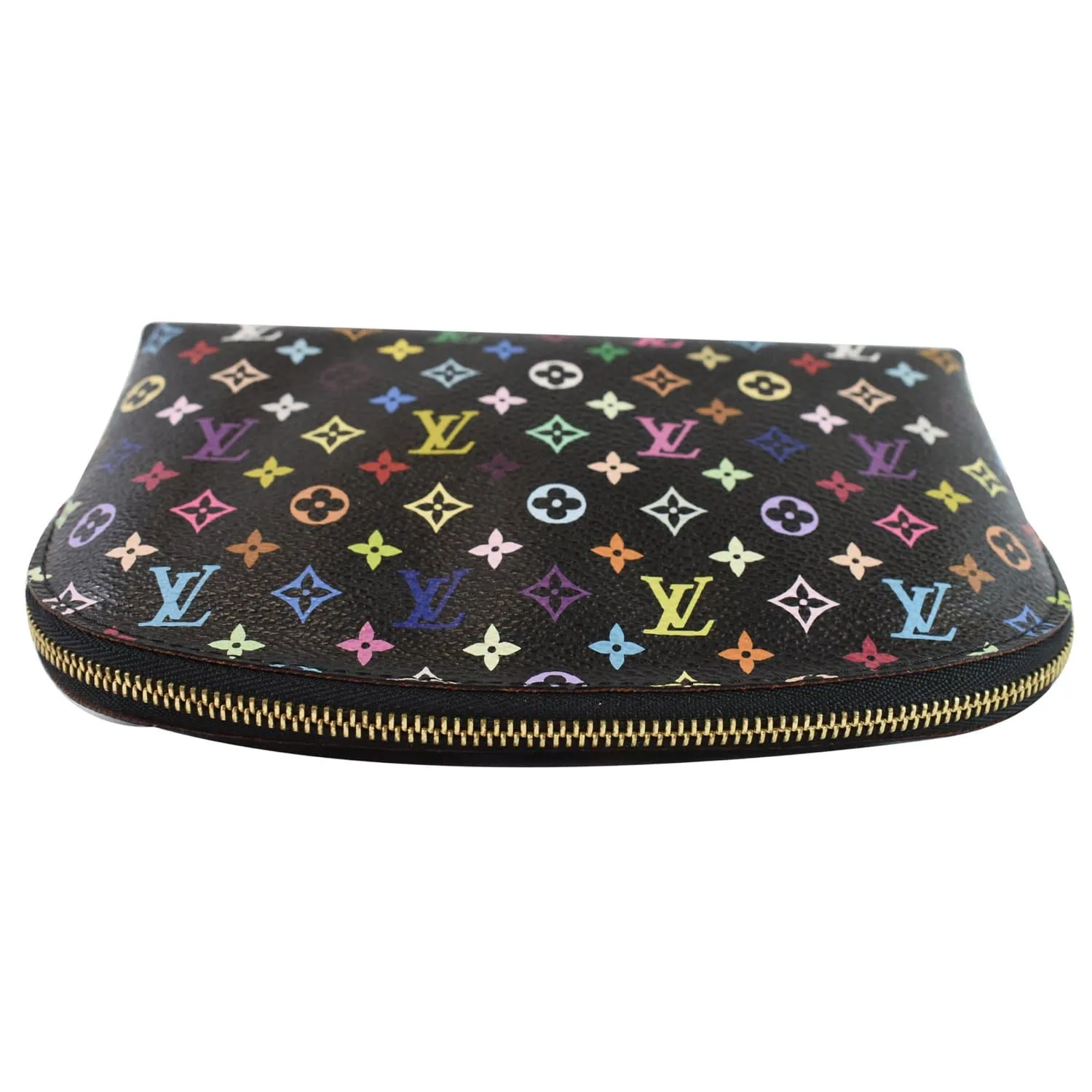 LOUIS VUITTON Monogram Multicolor Pochette Cosmetic Pouch Black