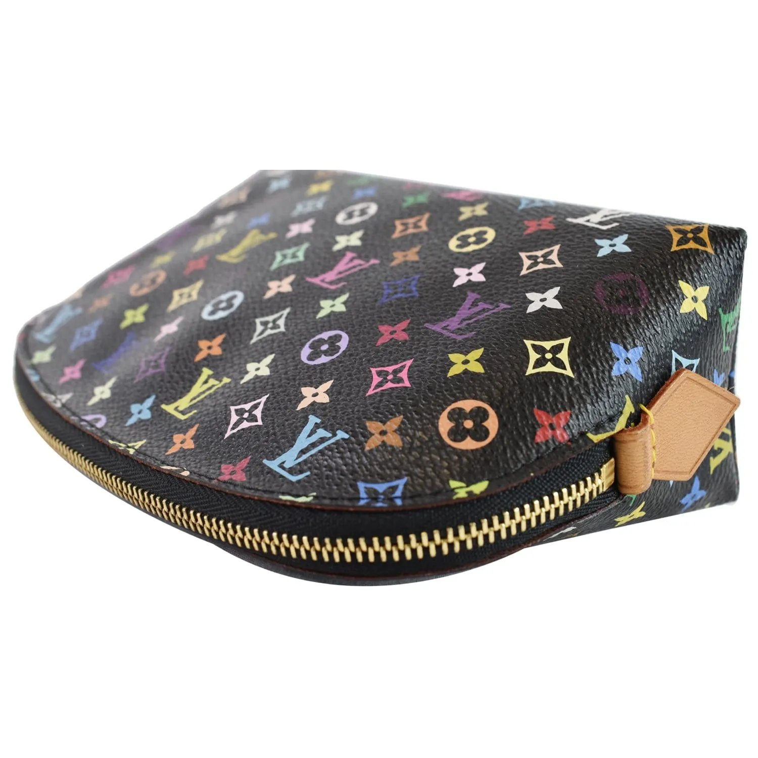 LOUIS VUITTON Monogram Multicolor Pochette Cosmetic Pouch Black