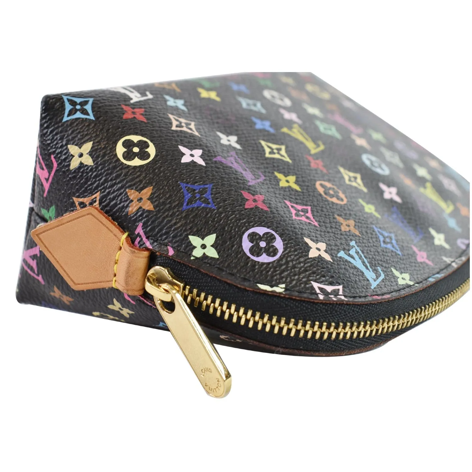 LOUIS VUITTON Monogram Multicolor Pochette Cosmetic Pouch Black