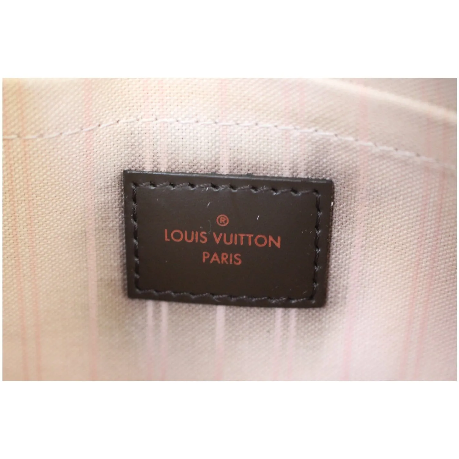 LOUIS VUITTON Pochette Wristlet Pouch Damier Ebene Neverfull MM/GM Brown
