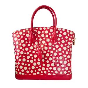 Louis Vuitton Red Monogram Kusama Vernis Top Handle Bag
