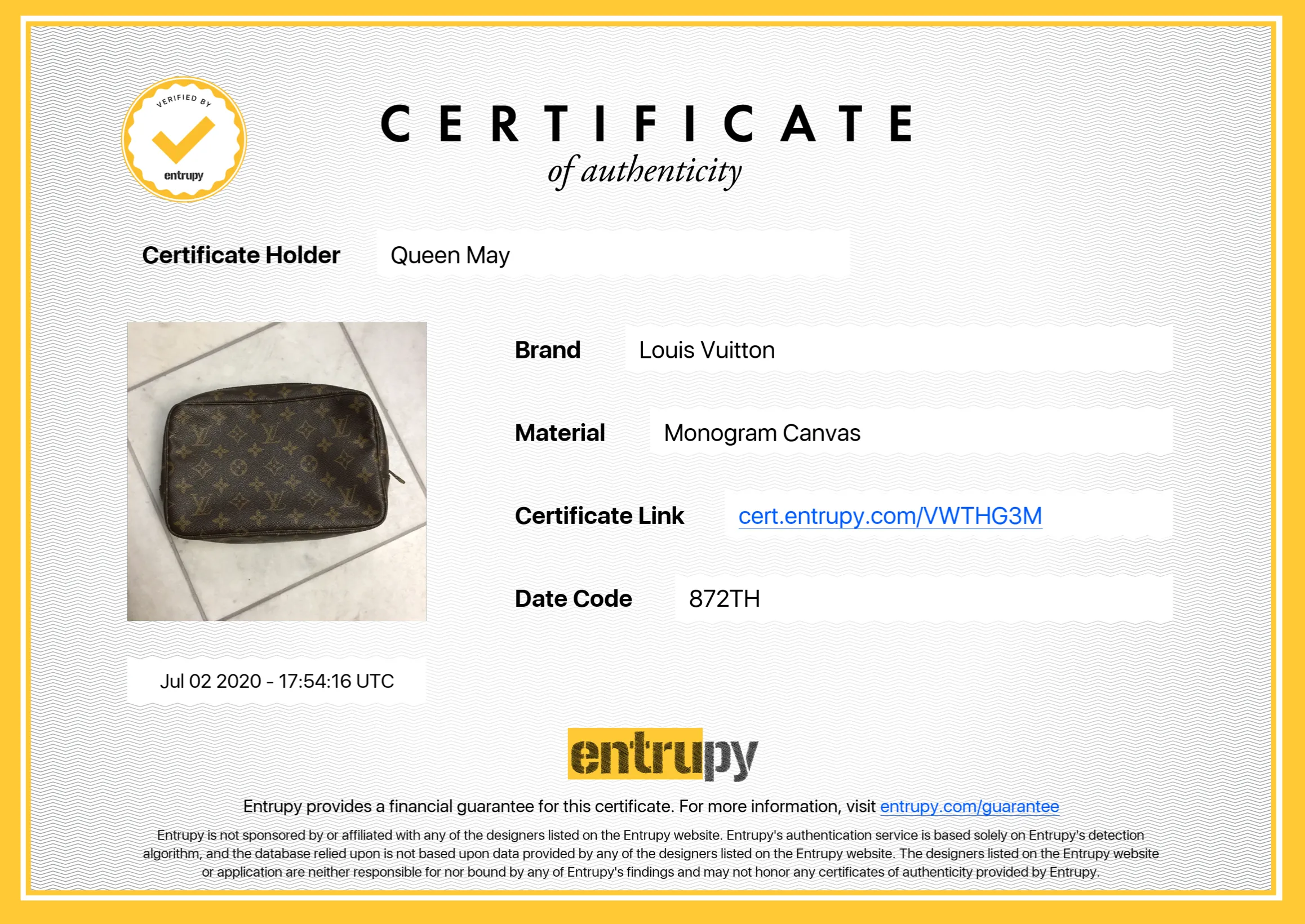 Louis Vuitton Vintage Monogram Toiletry 23