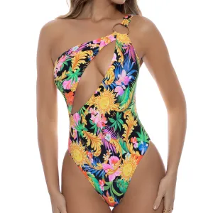 LOVE BY THE SUN - Asymmetrical Cut Out Ring Bodysuit