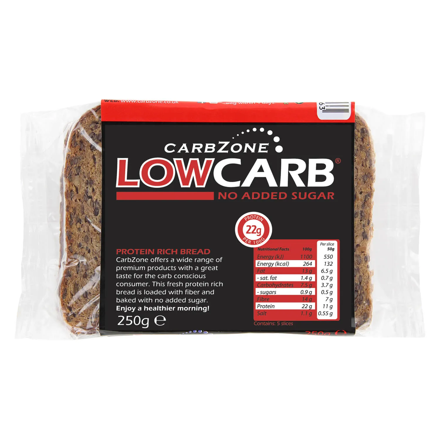 Low Carb® Protein Rich Bröd - Utan Tillsatt Socker (250g)