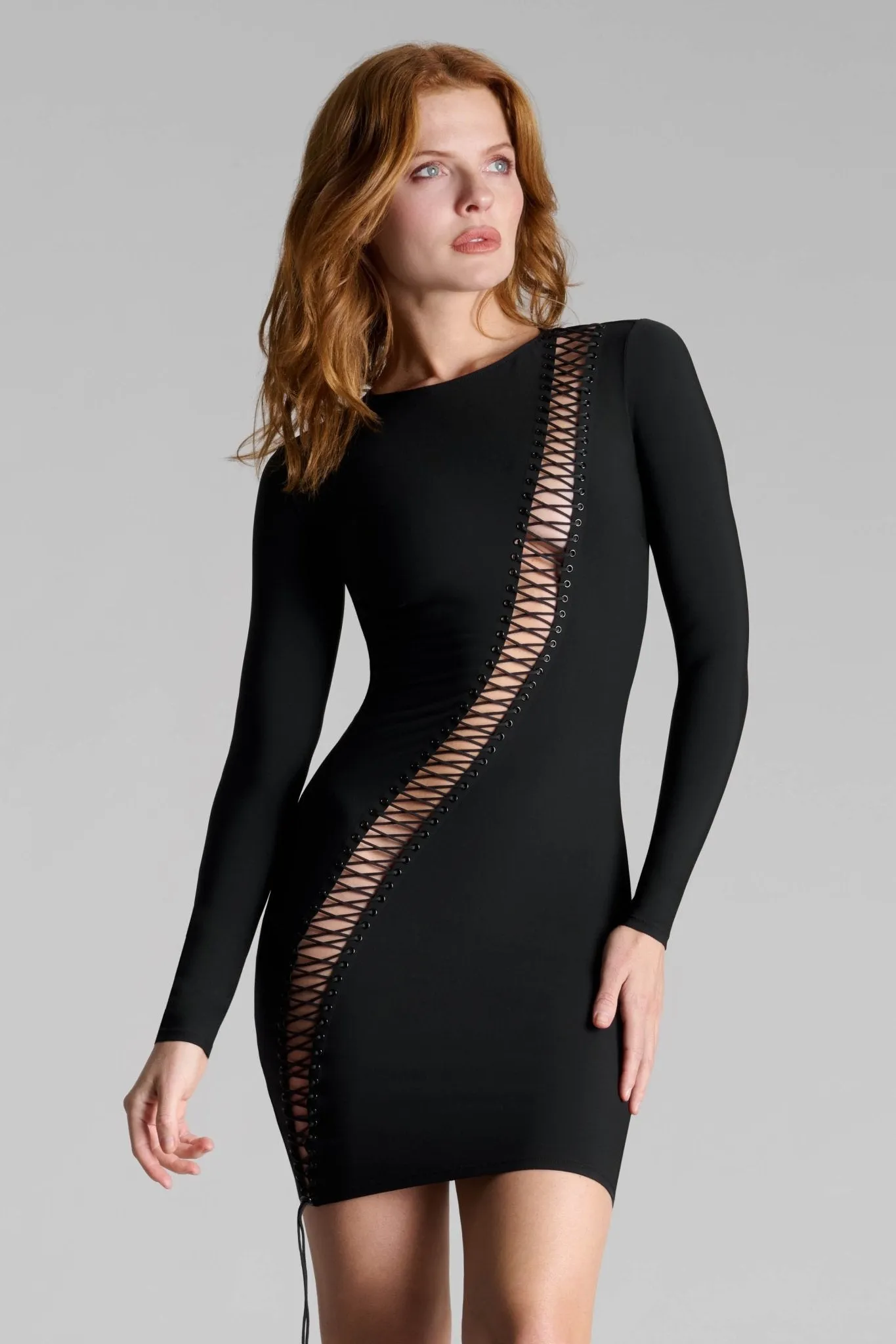 Maison Close Nuit Infinie Long Sleeve Short Dress