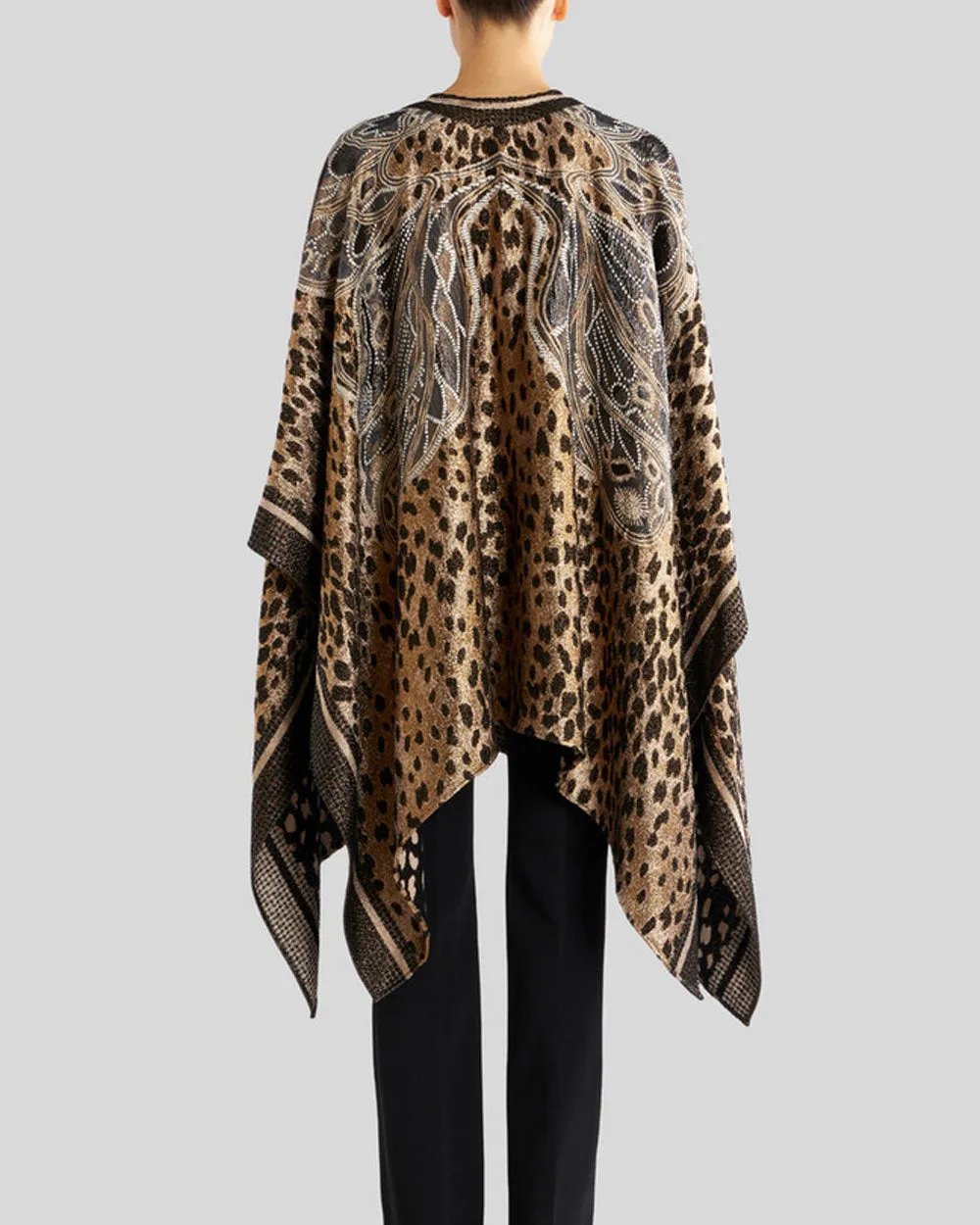 Mantella Jacquard Cheetah Cape