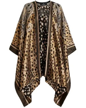 Mantella Jacquard Cheetah Cape