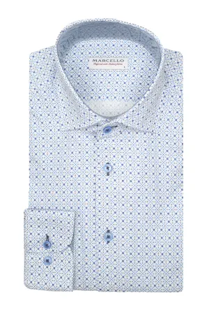 Marcello Diagonal Medallion Shirt - Multicolor