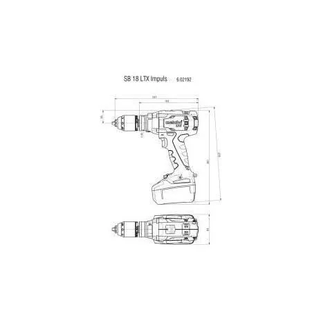 Metabo SB18 LTX Impuls Cordless Impact Drill 18 Volt 2 x 4.0Ah Li-Ion