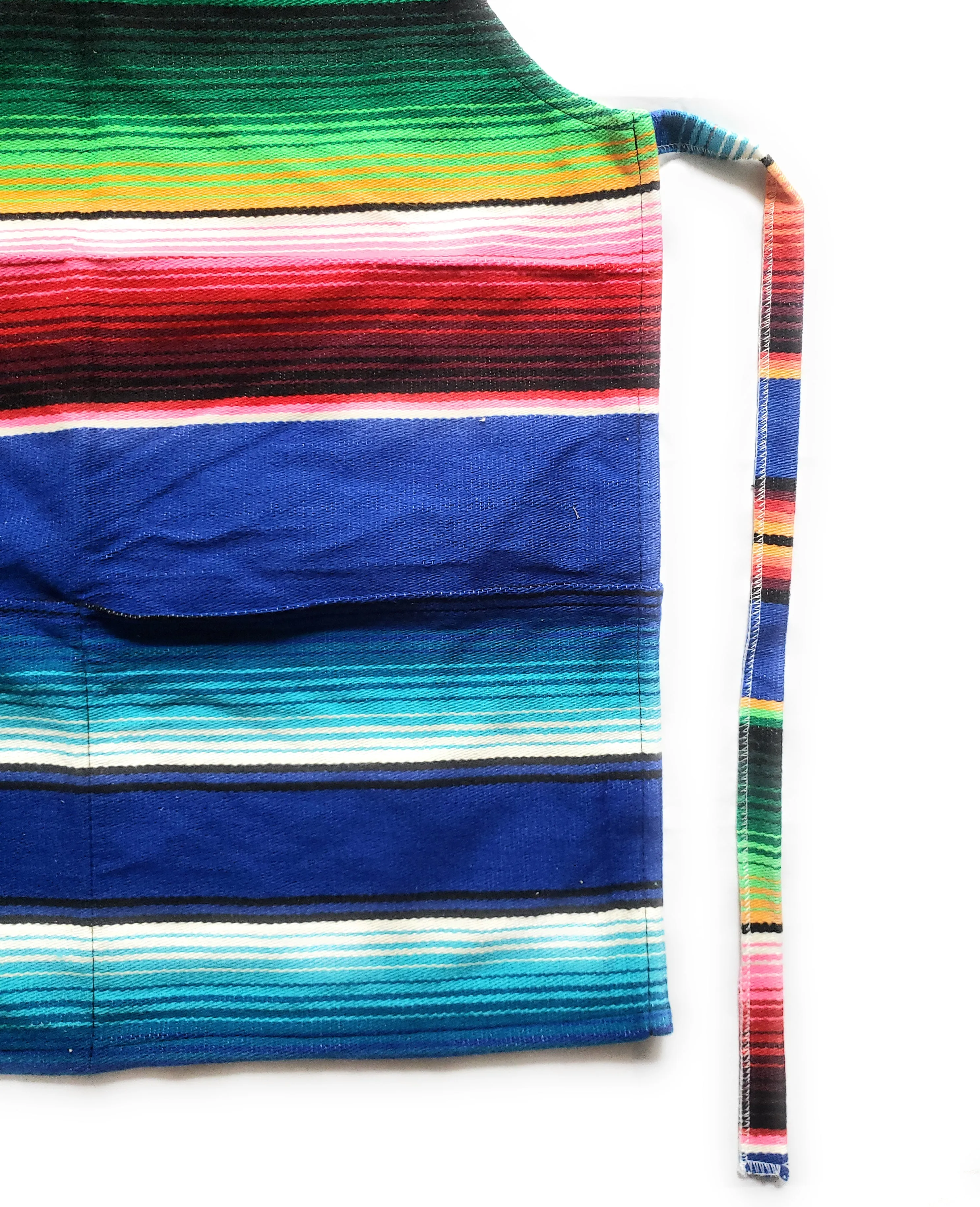 Mexican Colorful Sarape/Serape Apron With 2 Pockets