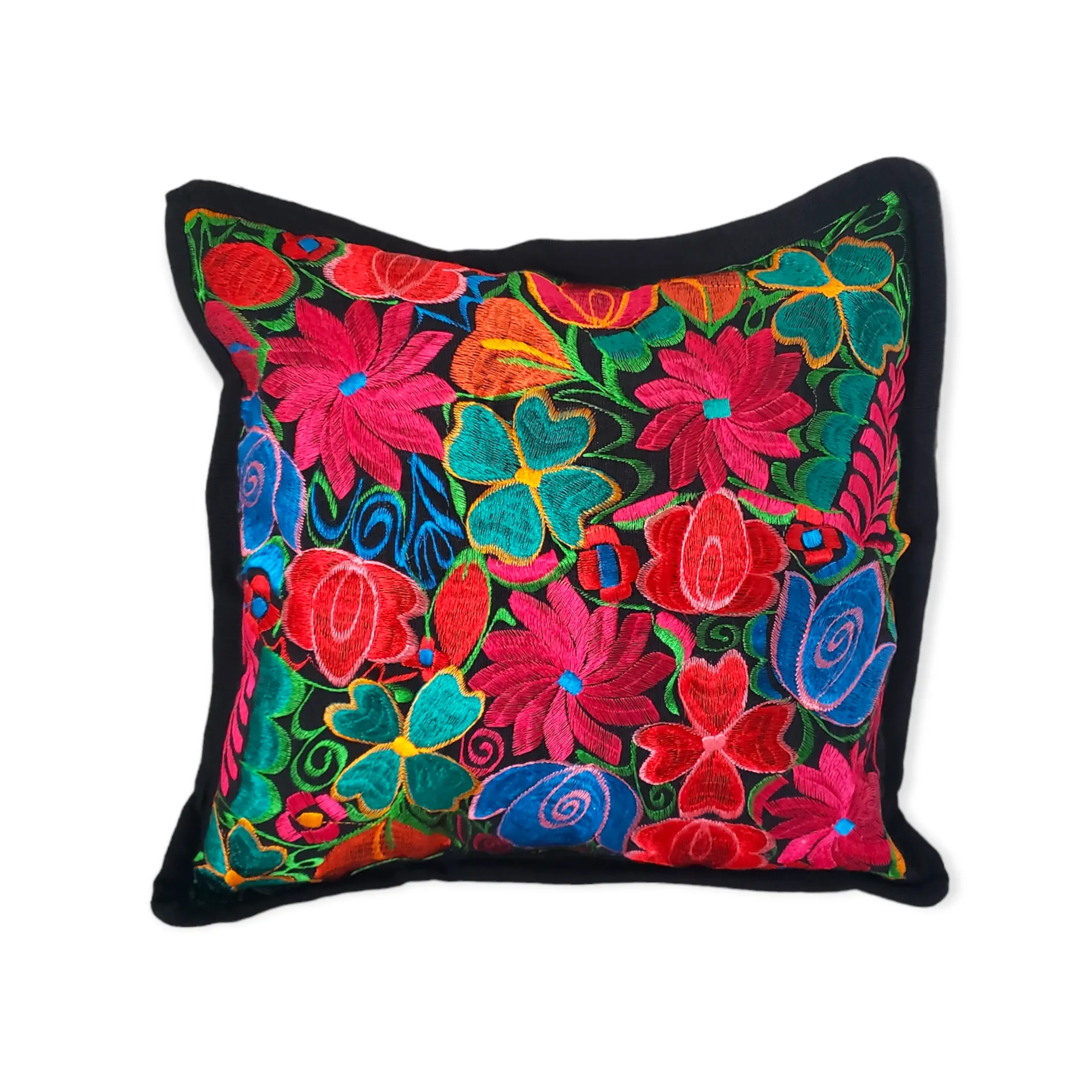 Mexican Pillow Cover Oaxaca Handmade Embroidered Decorative Pillow Case