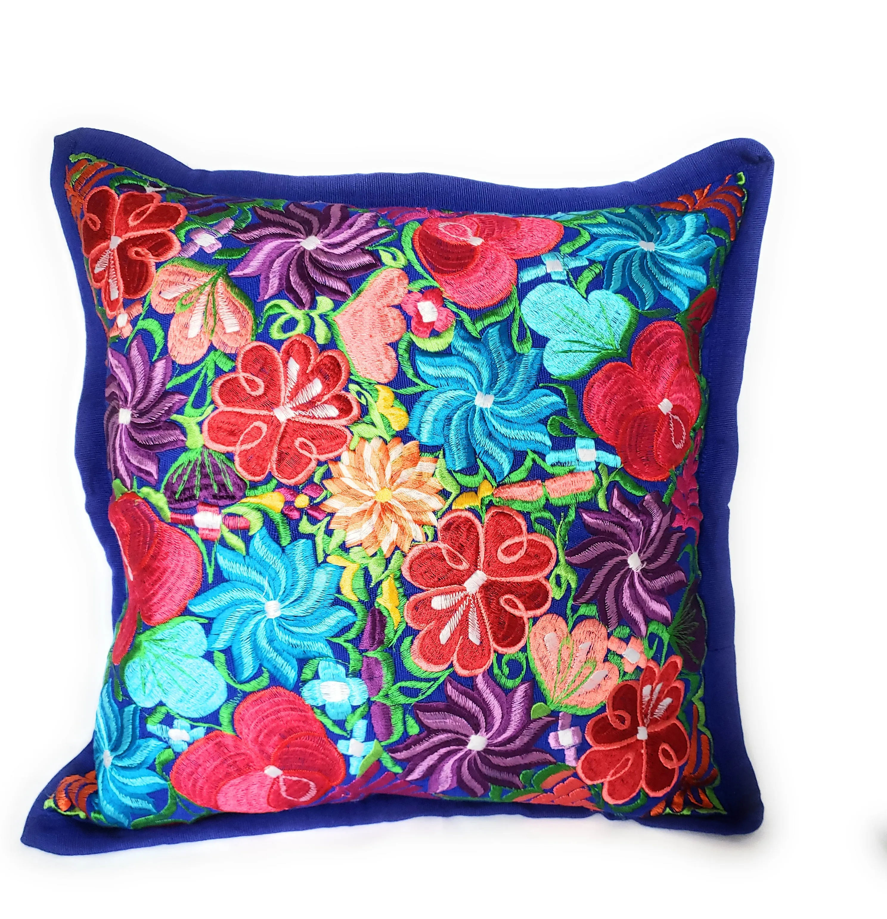 Mexican Pillow Cover Oaxaca Handmade Embroidered Decorative Pillow Case