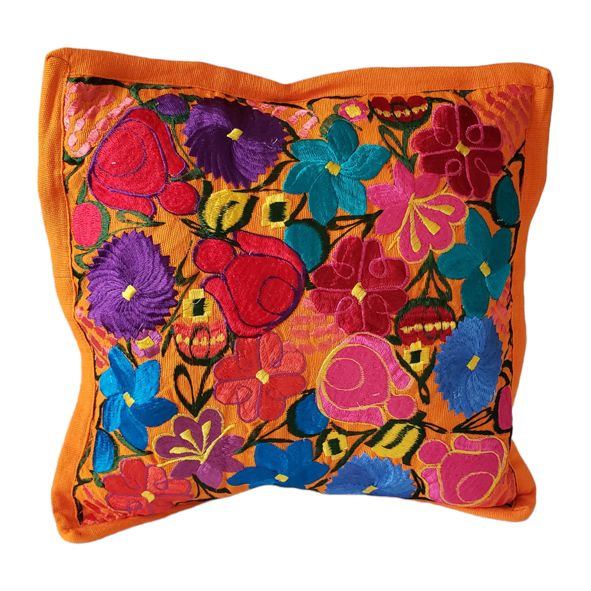 Mexican Pillow Cover Oaxaca Handmade Embroidered Decorative Pillow Case