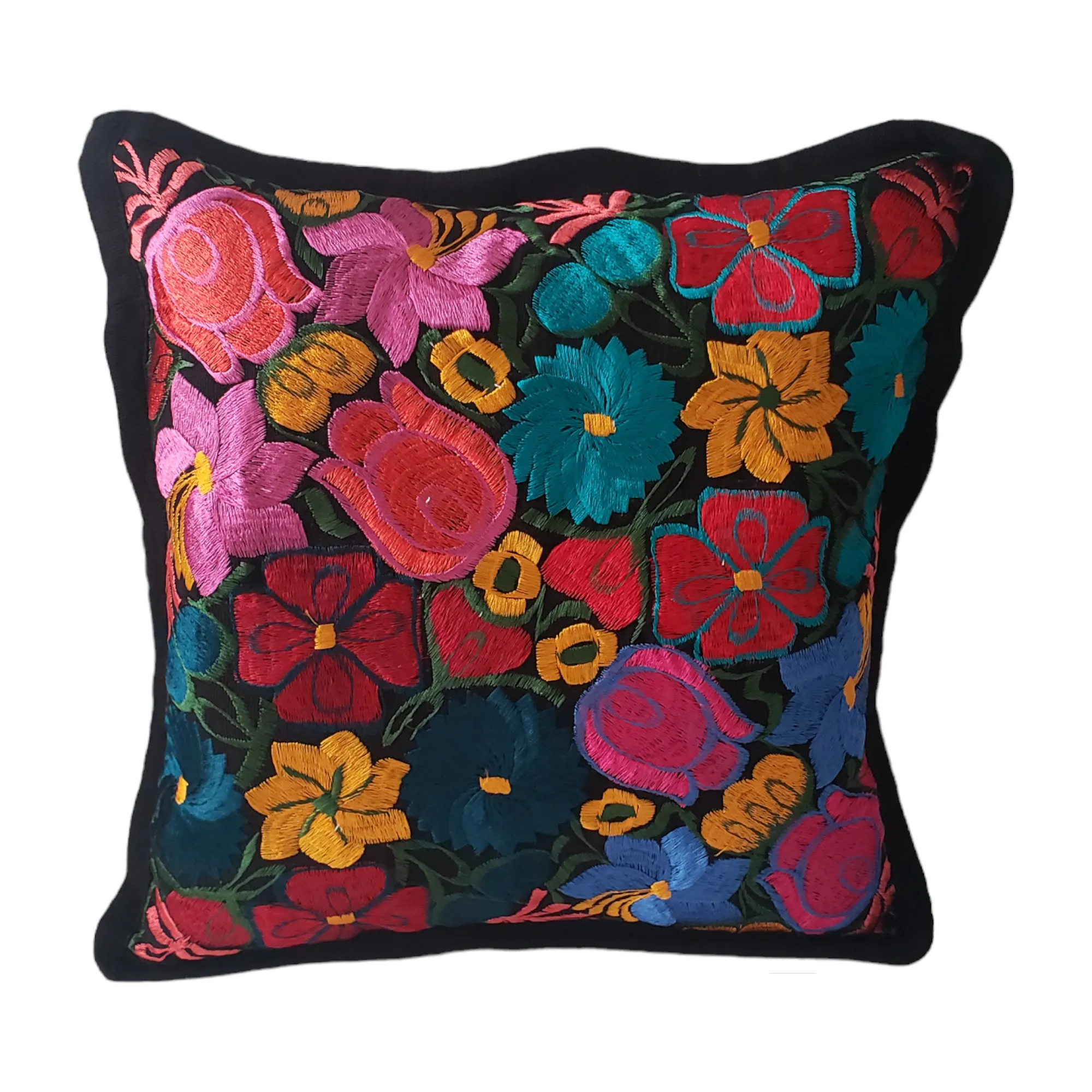 Mexican Pillow Cover Oaxaca Handmade Embroidered Decorative Pillow Case