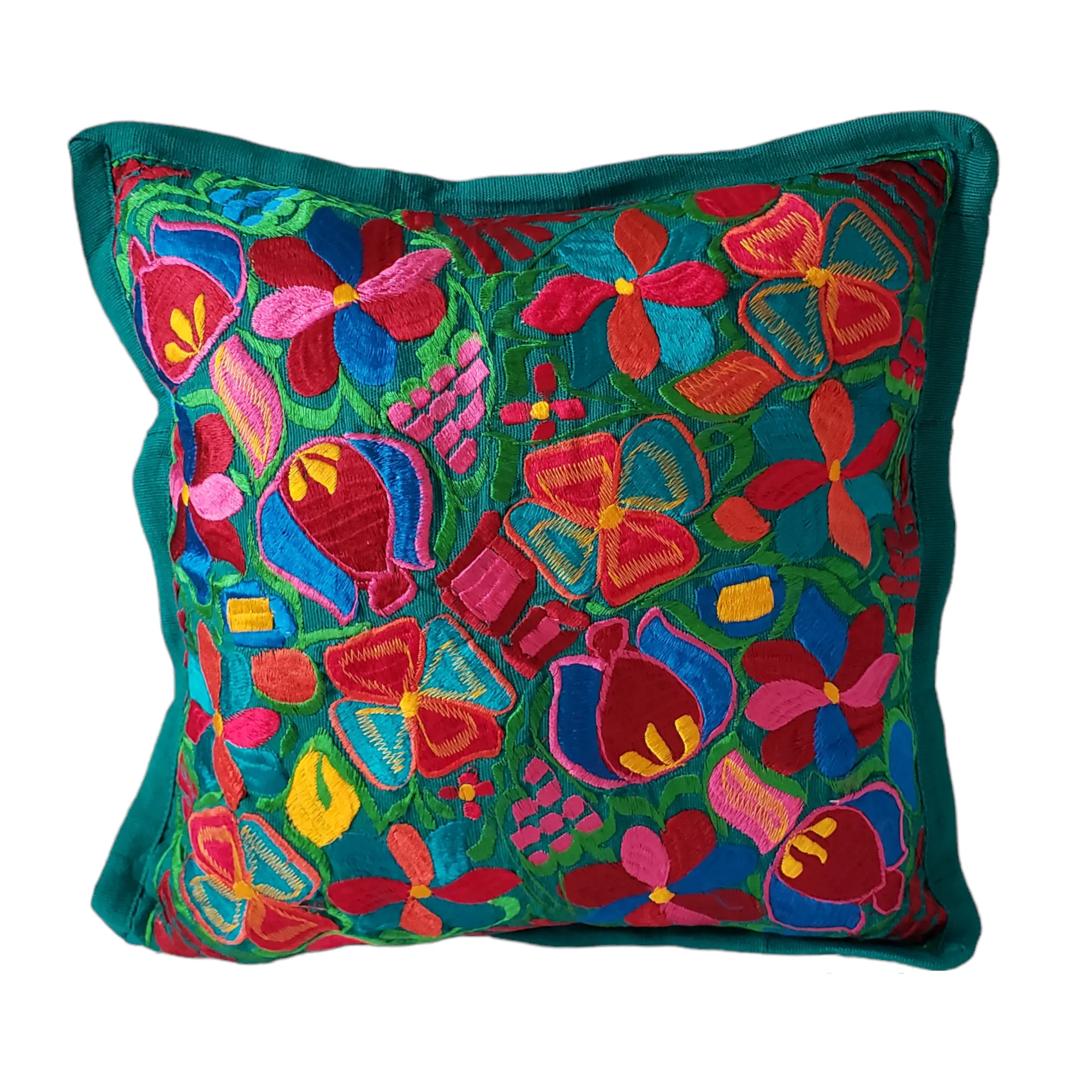 Mexican Pillow Cover Oaxaca Handmade Embroidered Decorative Pillow Case
