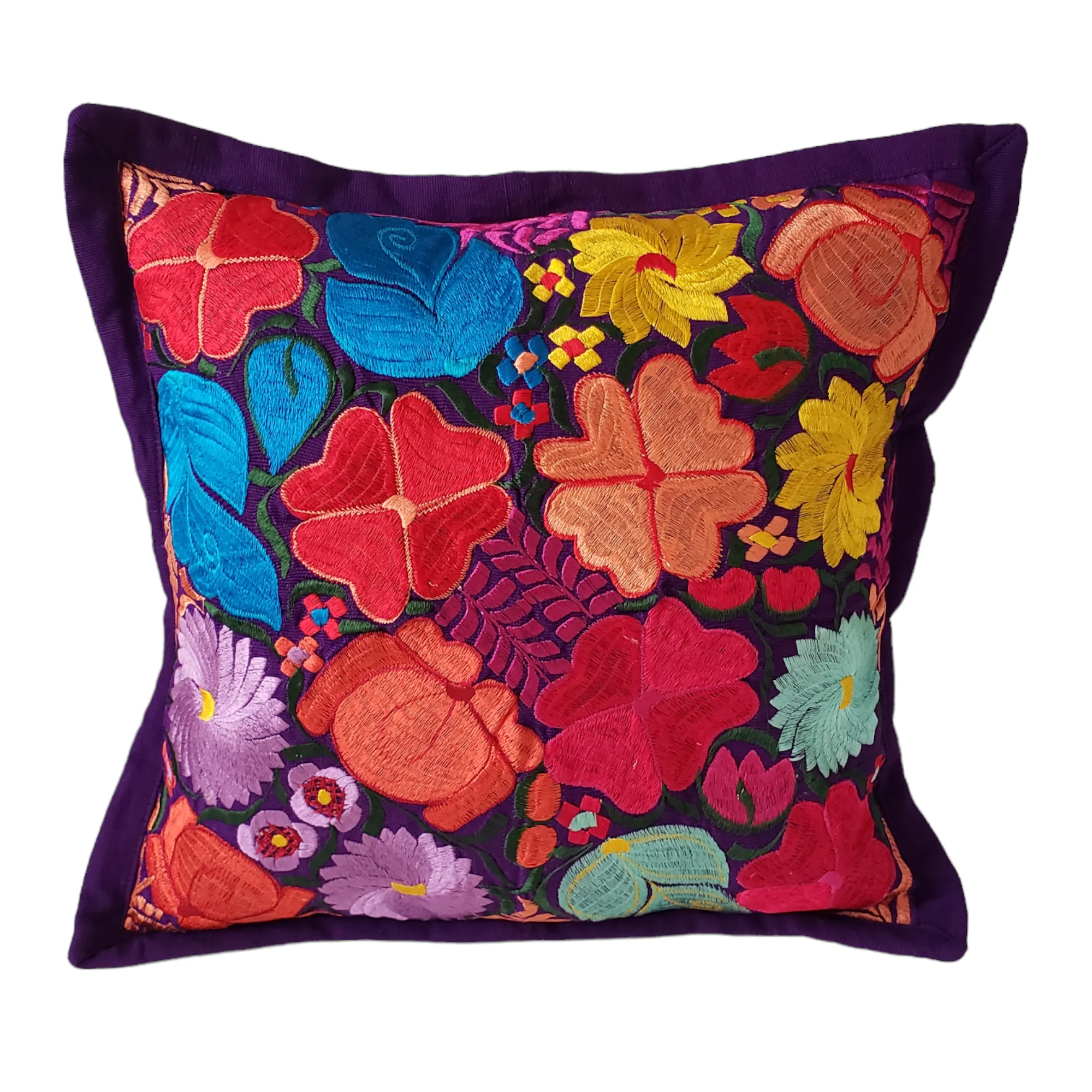 Mexican Pillow Cover Oaxaca Handmade Embroidered Decorative Pillow Case