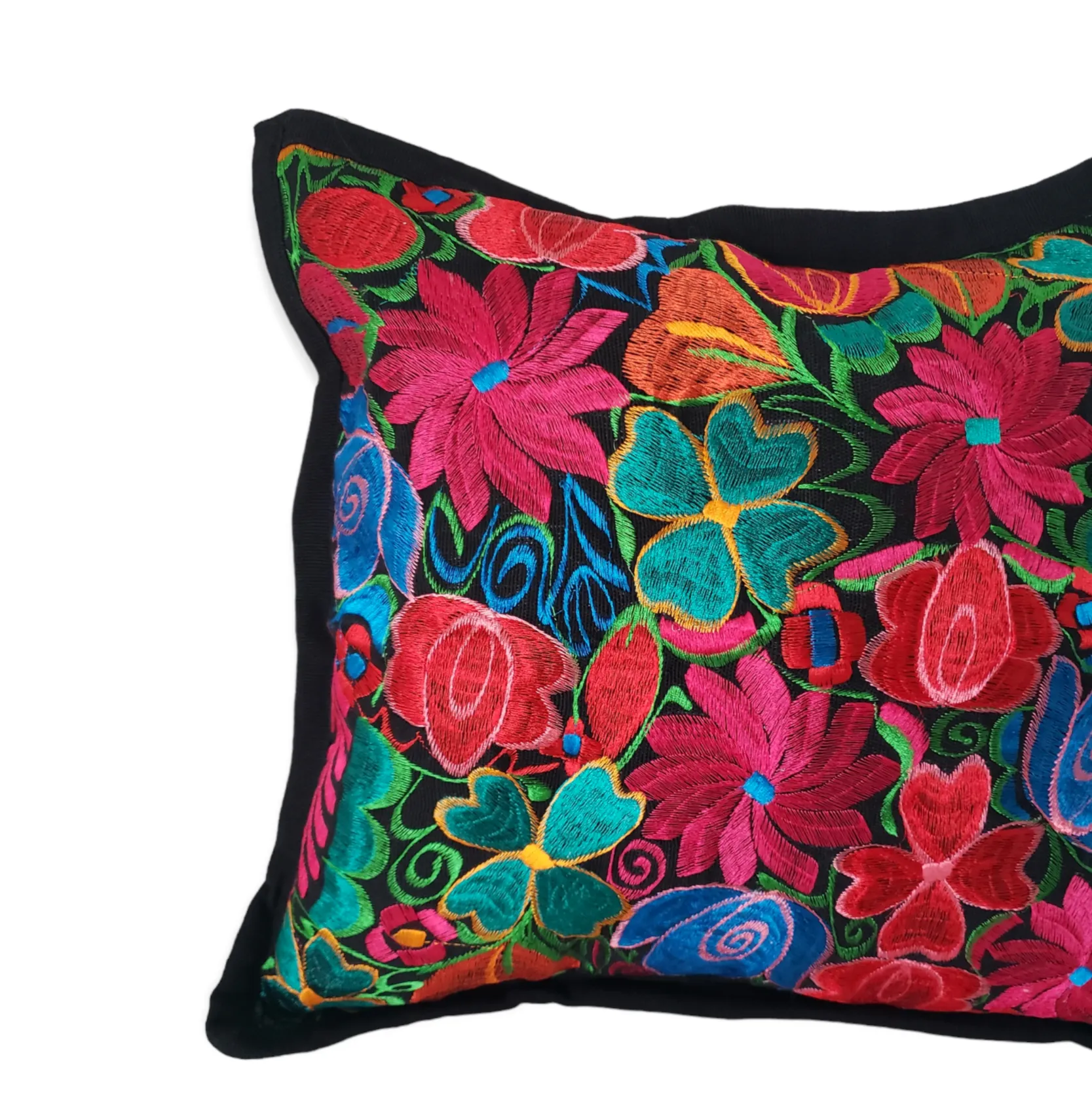 Mexican Pillow Cover Oaxaca Handmade Embroidered Decorative Pillow Case