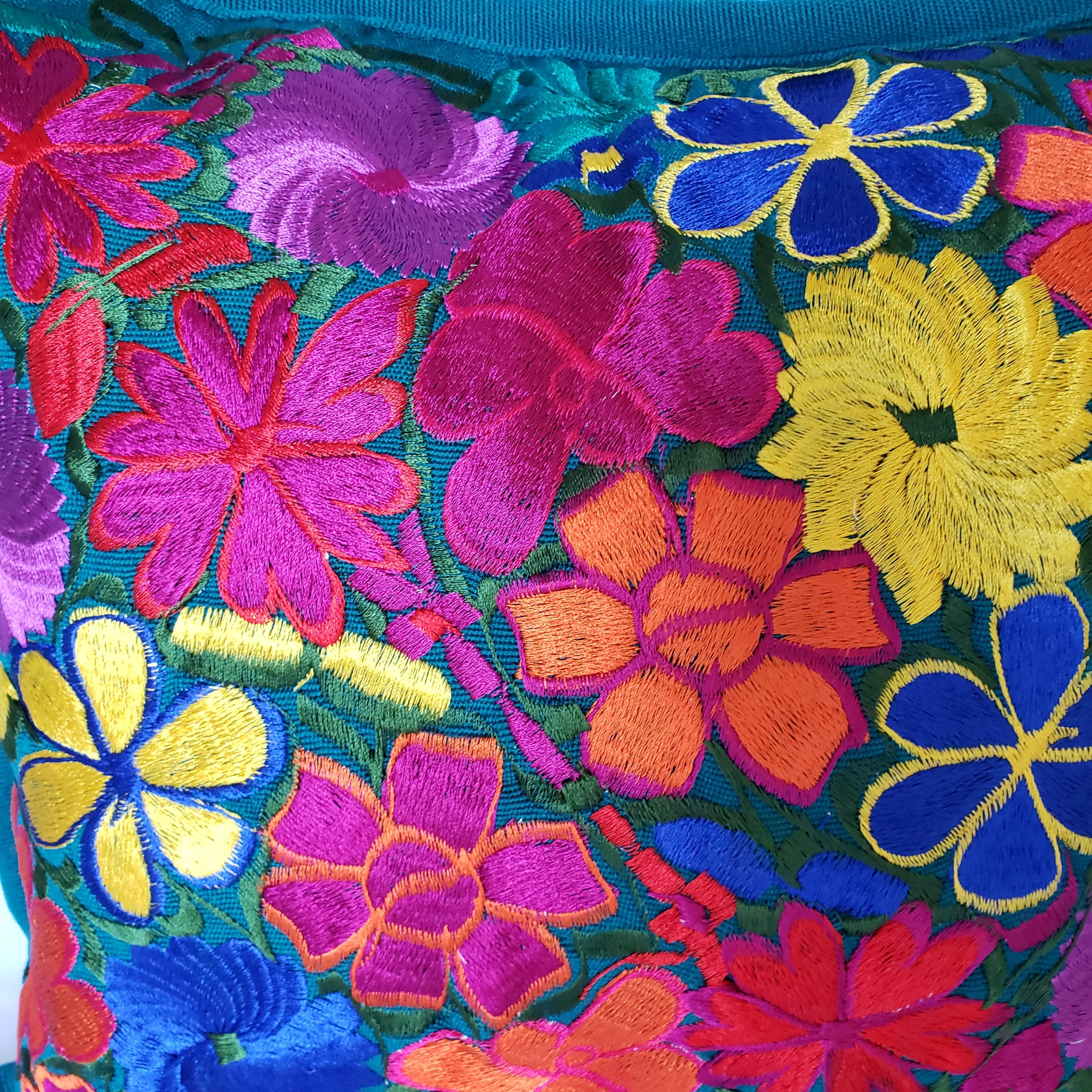 Mexican Pillow Cover Oaxaca Handmade Embroidered Decorative Pillow Case