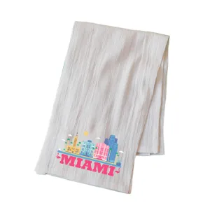 MIAMI CITYSCAPE FLOUR SACK KITCHEN TOWEL