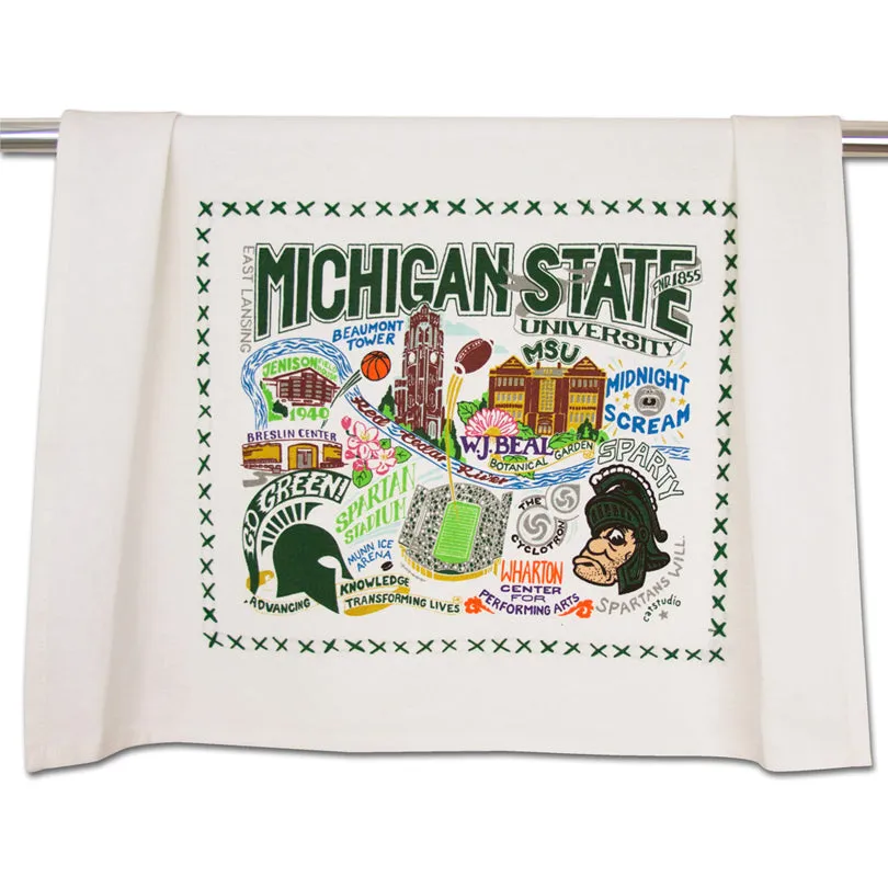 Michigan State Collegiate Dish Towel