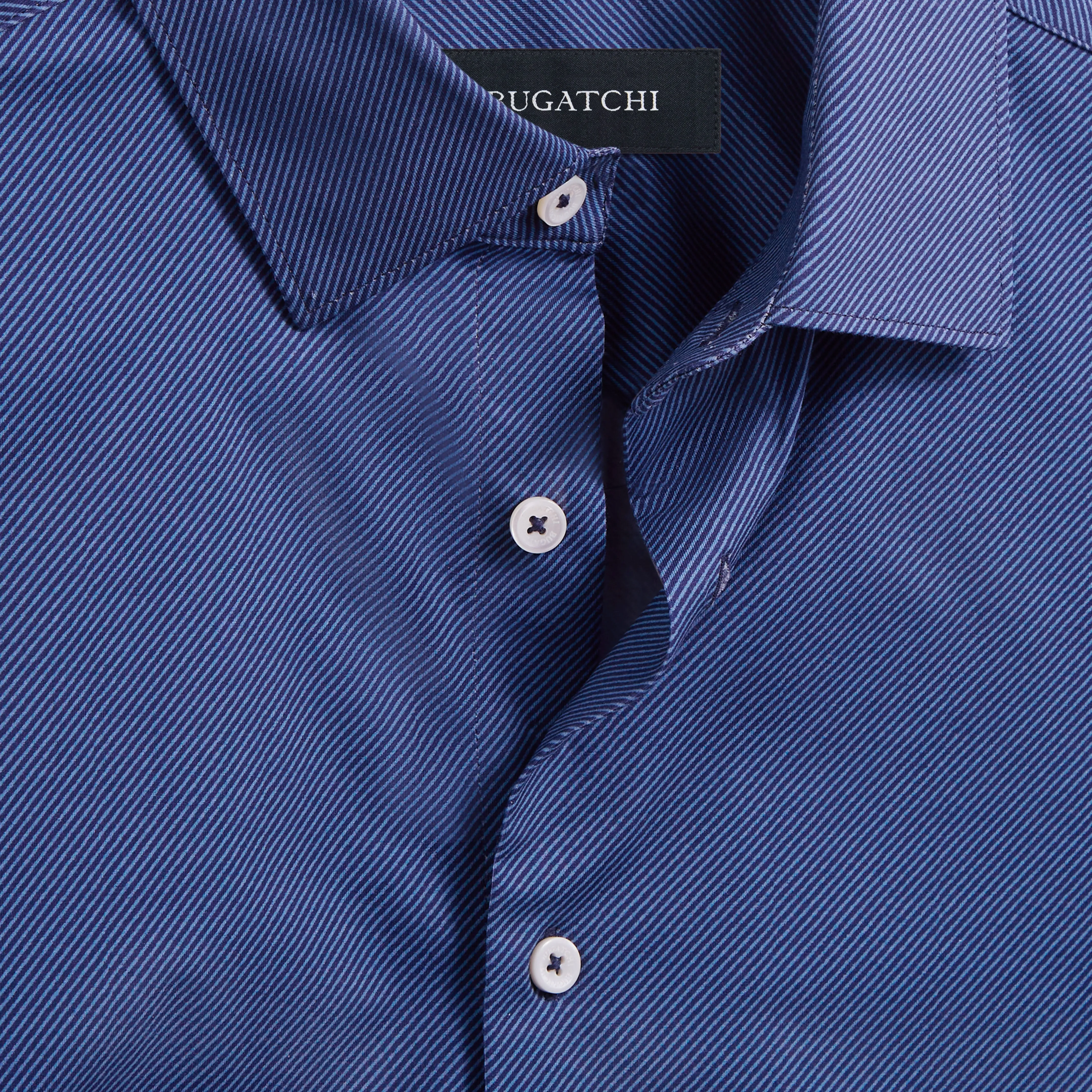 Miles Diagonal Pin Stripe OoohCotton Short Sleeve Shirt