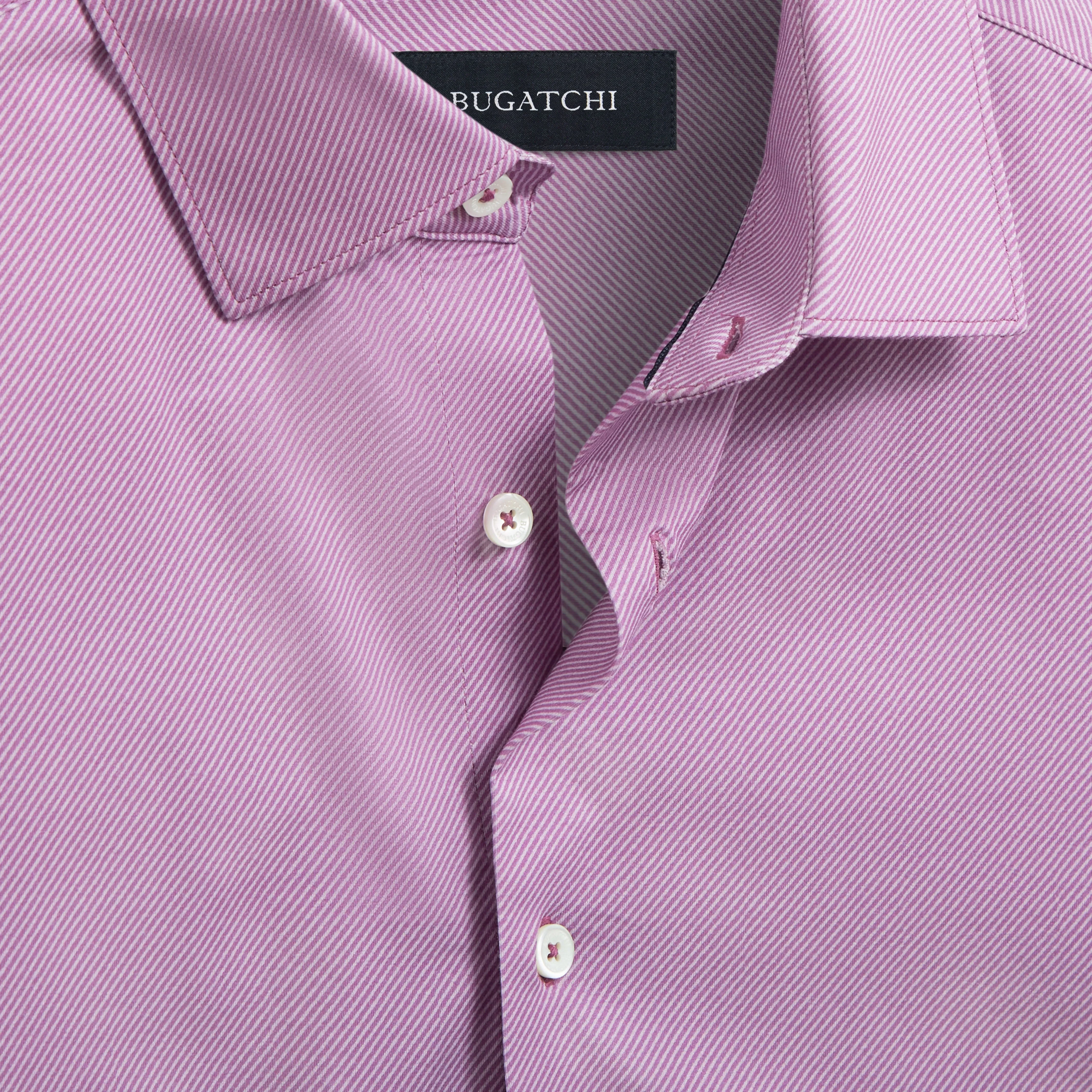 Miles Diagonal Pin Stripe OoohCotton Short Sleeve Shirt
