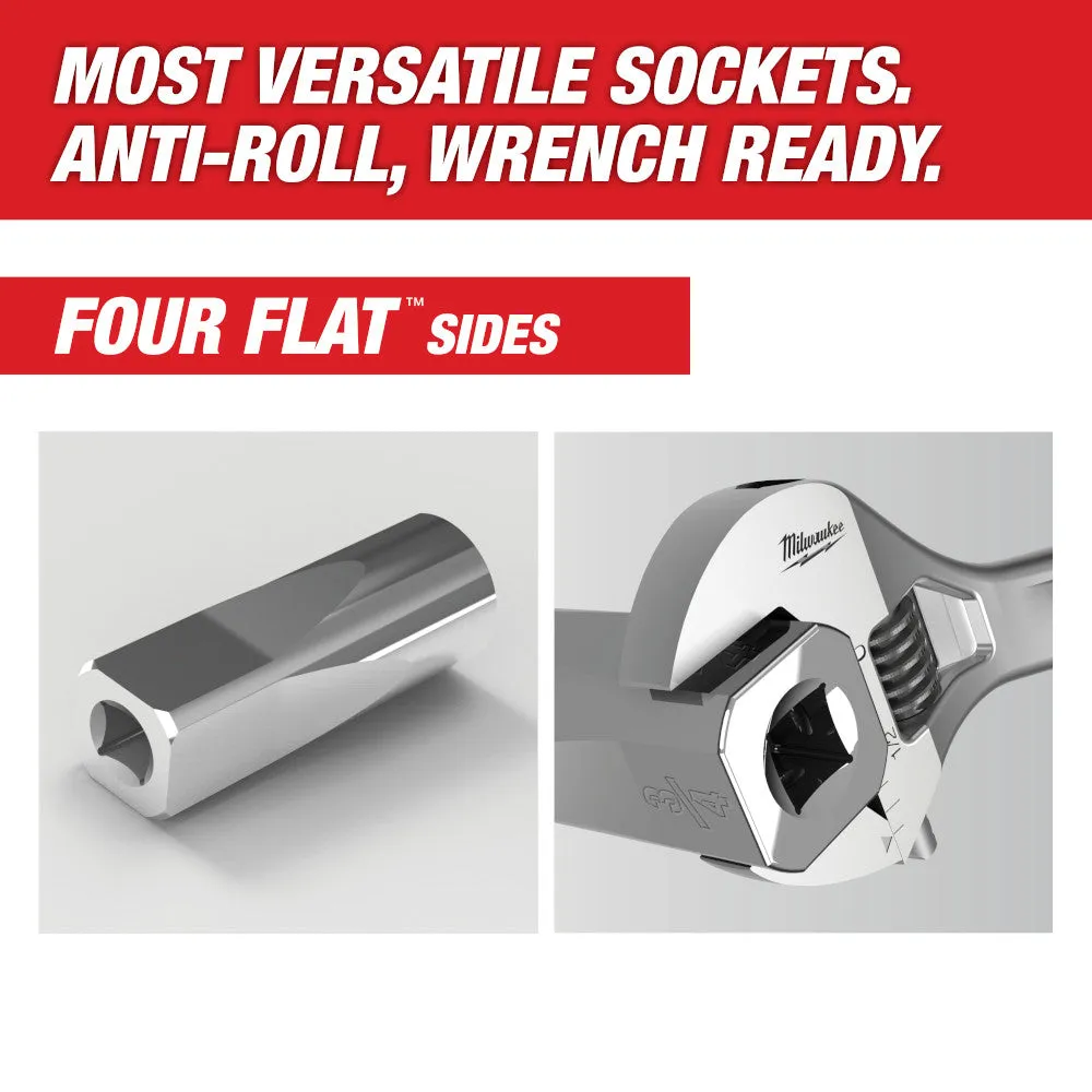Milwaukee 48-22-9486 106pc 1/4" and 3/8" Metric & SAE Ratchet and Socket Set with PACKOUT Low-Profile Organizer